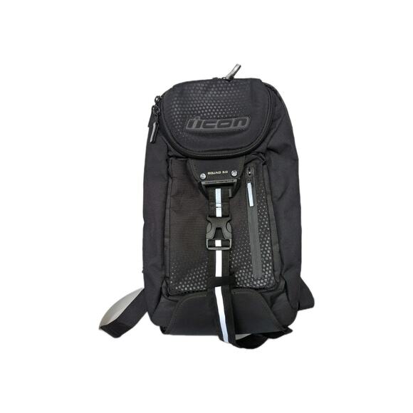 Icon Motosports Squad 3.0 Reflective Motorcycle Backpack Vest Style Fit Slim - Picture 1 of 11
